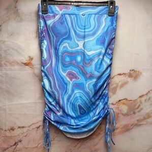 Shein Marble Cinched Midi Skirt